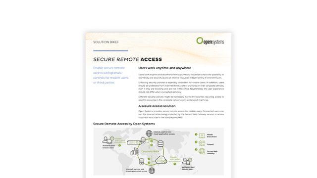 Secure Remote Access - Solution Brief