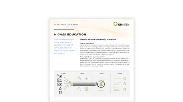 Higher Education - Solution Brief