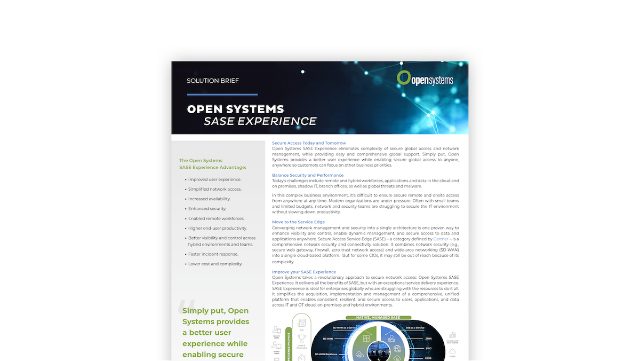 SASE Experience - Solution Brief