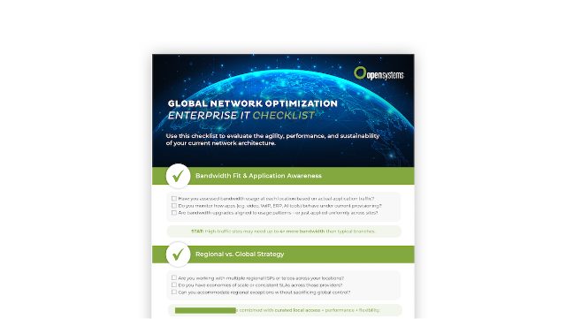 Global Network Optimization: Enterprise IT Checklist